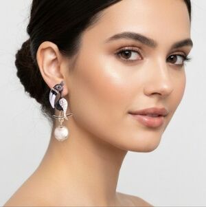 White Birds Summer Earrings